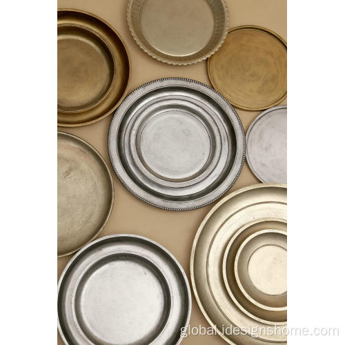 Decorative Serving Tray Wooden Tray with Gold/Silver Coated Factory
